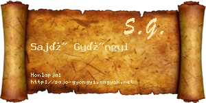 Sajó Gyöngyi névjegykártya