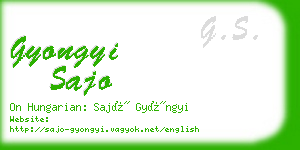 gyongyi sajo business card