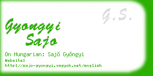 gyongyi sajo business card